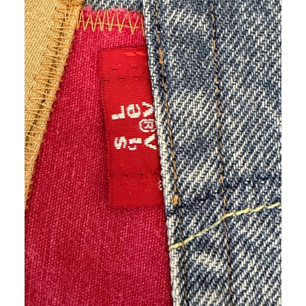 Levi's Patchwork Boho Festival Skirt Reworked Upcycled Denim Sz 29 Concert Rodeo - Picture 8 of 8